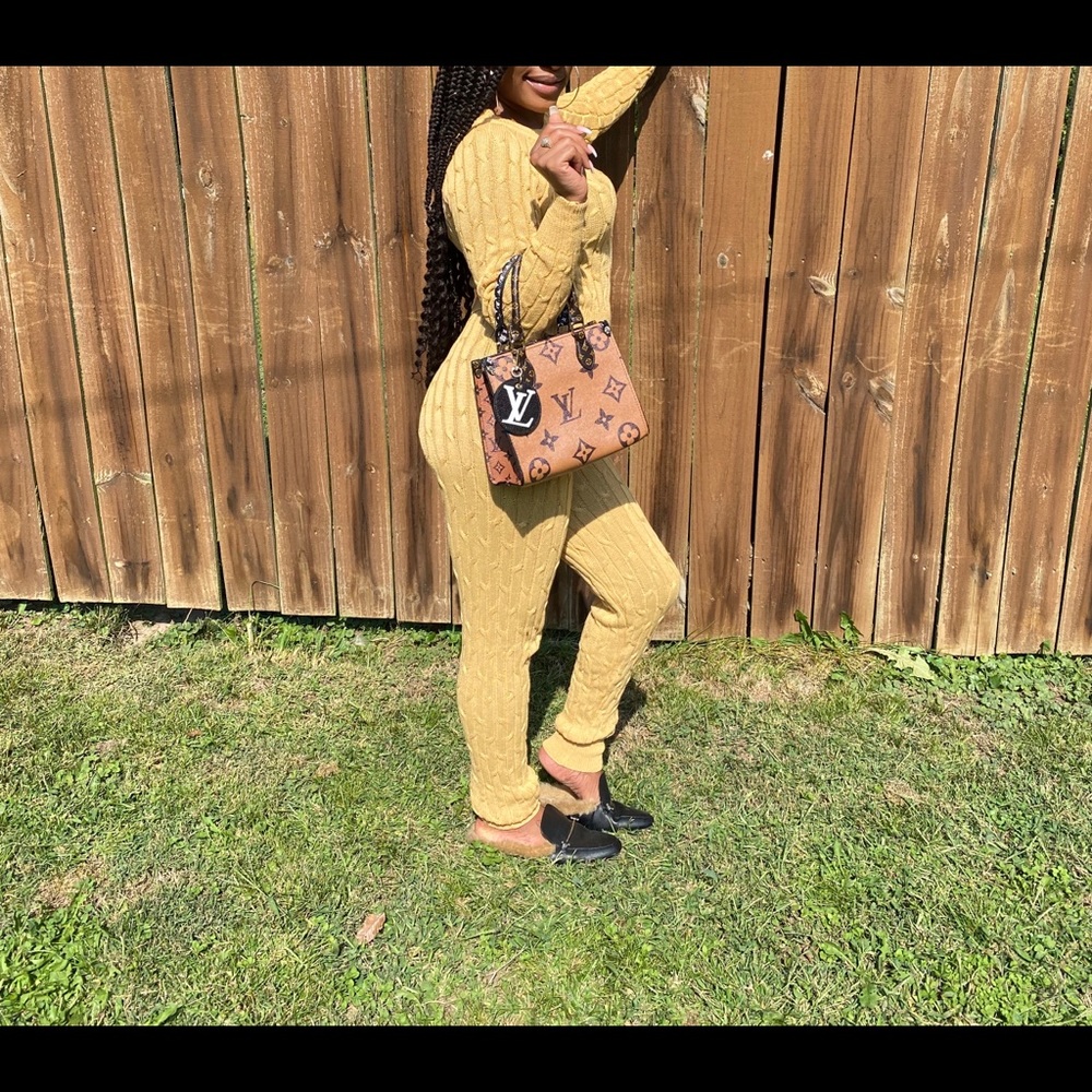 Tan Pants Sweater Set
